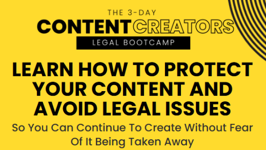 Attorney Peter Nieves – The 3-Day Content Creators Legal Bootcamp Download